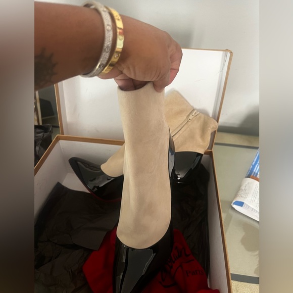 Christian Louboutin
Suede Colorblock Pattern Boots - Picture 8 of 13